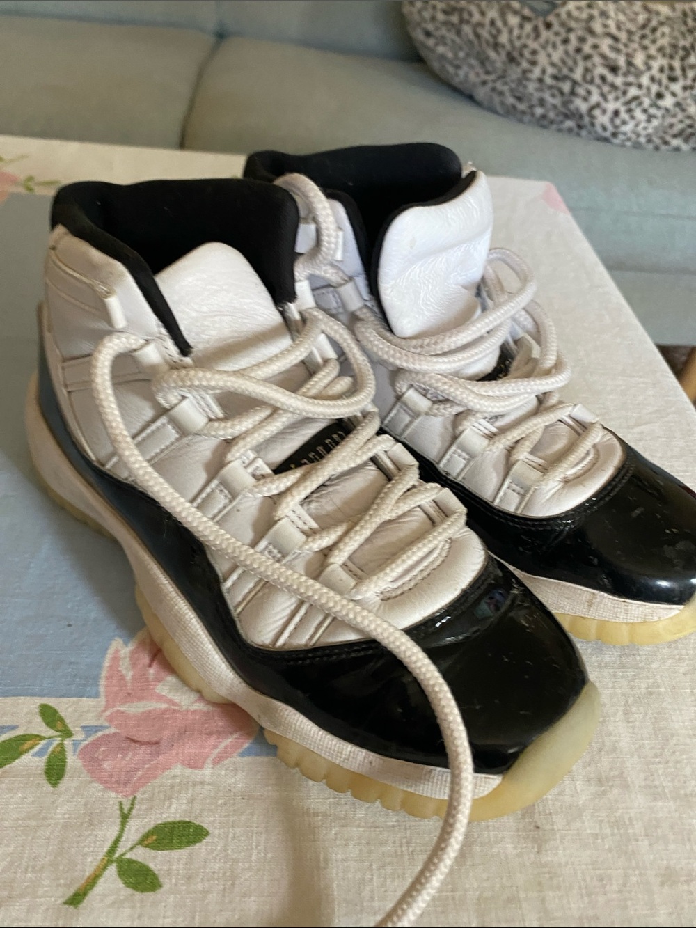 Jordan Women's White and Black High-Top Sneakers